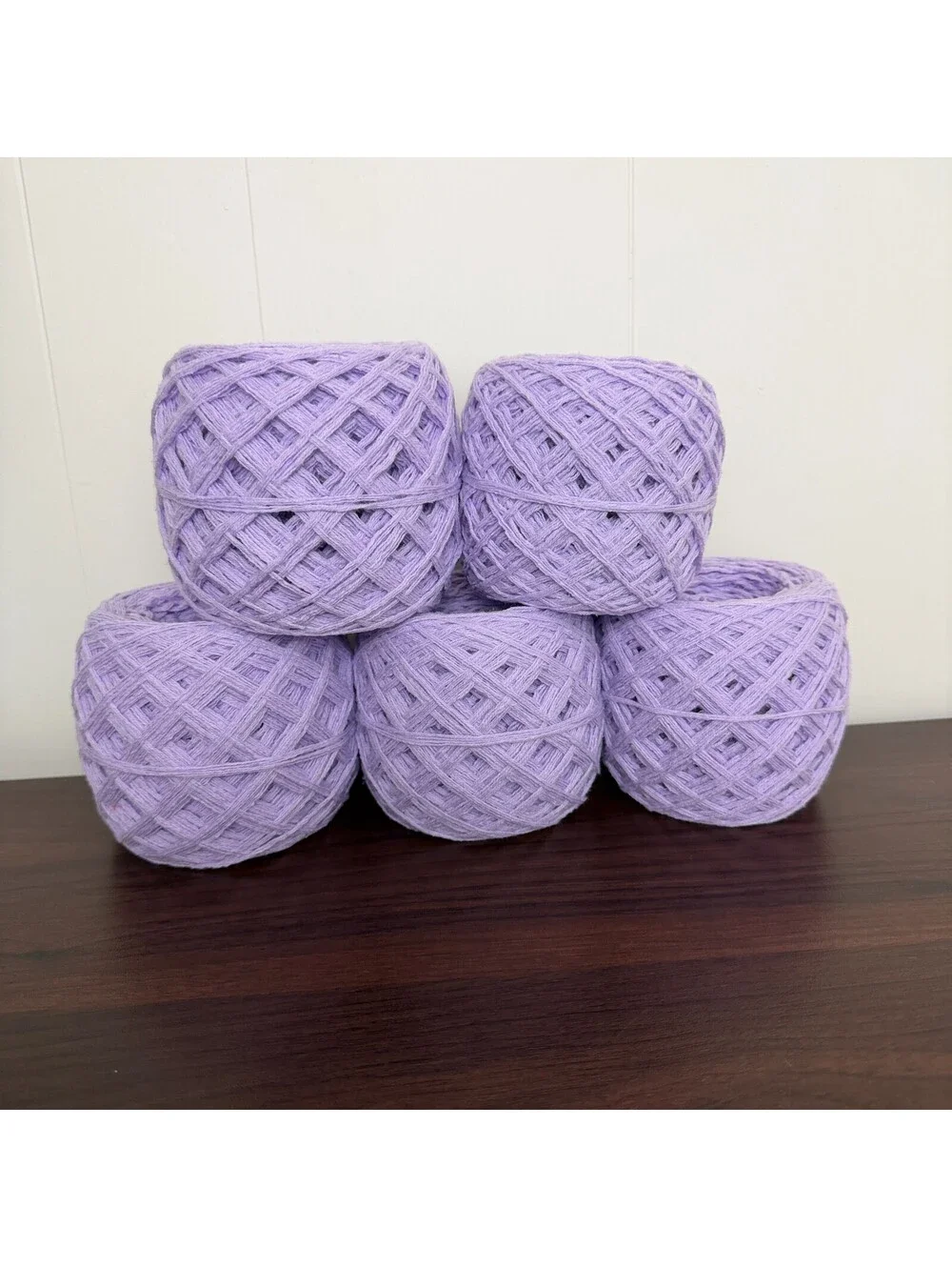 Reclaimed Cotton Blend Worsted Yarn 1084 Yds Lilac 502g (5 Cakes)